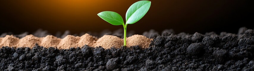 New sprout in the soil