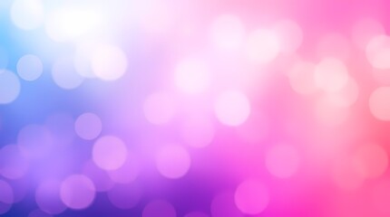 Fototapeta premium A blurred background with a gradient of blue, purple, and pink hues, featuring multiple out-of-focus circular lights of varying sizes