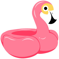 Flat Flamingo swim tube summer element