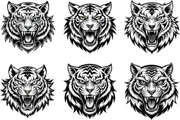 Tiger Head Tattoo Design Collection