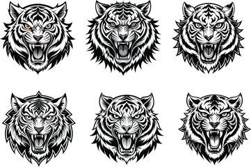 Tiger Head Tattoo Design Collection