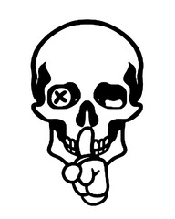 vector illustration of a skull icons