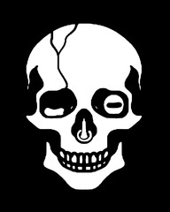 human skull vector illustration icons