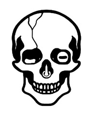 human skull with a skull icon