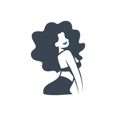 Curly Hair Portrait Icon