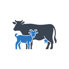 Cow Goat Family Icon