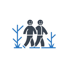 Friendship Outdoor Walking Icon