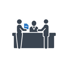 Office Meeting Discussion Icon