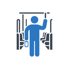 Commuter on Transit Icon
