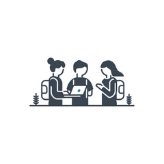 Student Group Study Icon