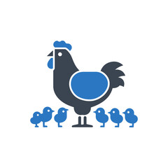 Chicken Family Farm Icon