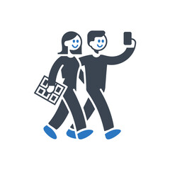 Tourist Couple Icon