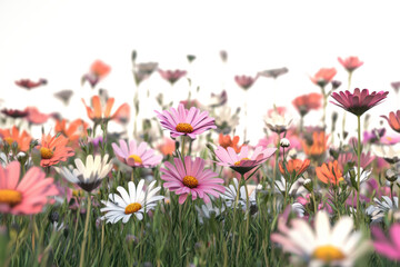 Fototapeta premium Vibrant Wildflower Meadow in Bloom A Stunning Display of Nature's Beauty