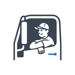Truck Driver Resting Icon
