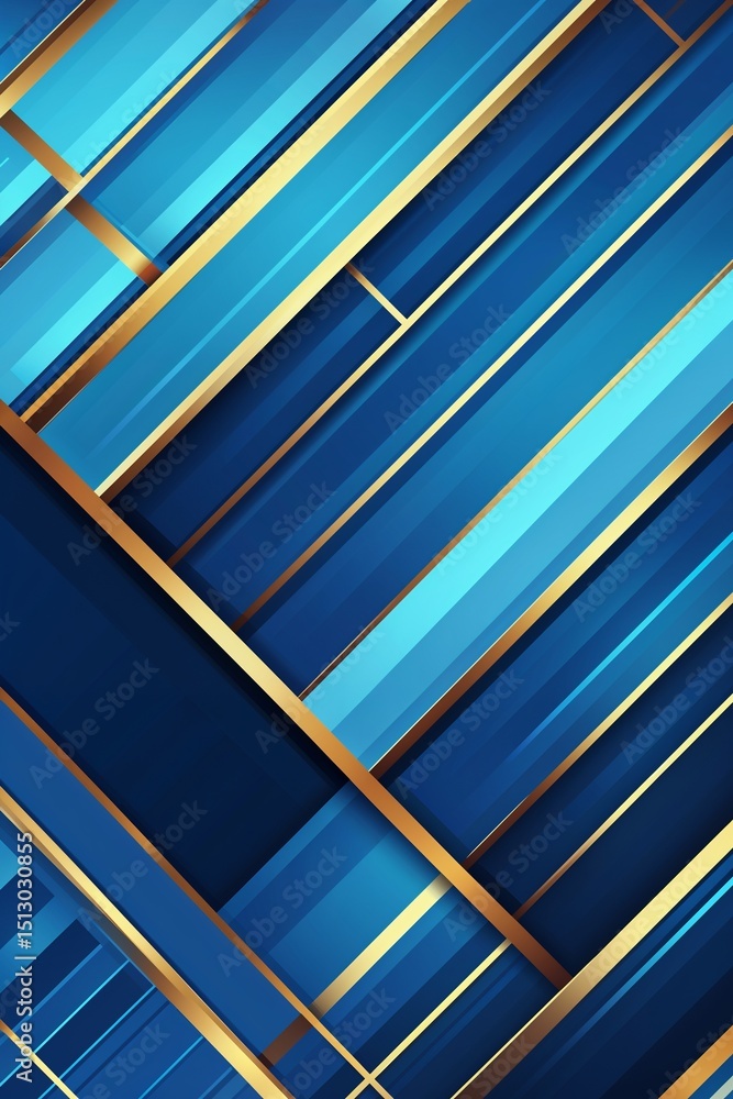 Poster Cyan diagonal stripe mosaic with contrast edges background for card or greeting template banner backdrop