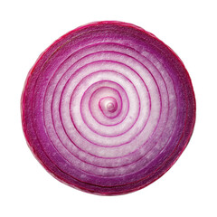 A Perfectly Sliced Red Onion Showing Its Vibrant Layers and Intricate Rings High Resolution Macro  of a Fresh Red Onion
