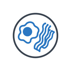 Bacon Egg Breakfast Icon