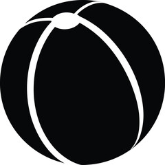 Summer Fun Inflatable Beach Ball Icon - Simple, Bold Design