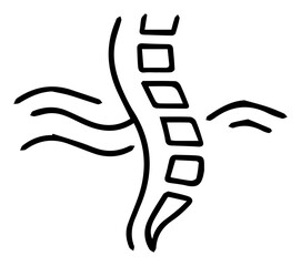 Spine Health Illustration Simple Vertebral Column Wellness Concept