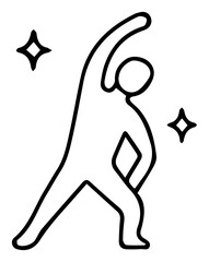 Minimalist exercise illustration for health and well being concept