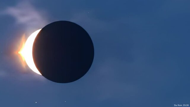 Partial solar eclipse image