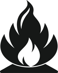 Fiery Flames  A Vector Illustration of Burning Embers and Intense Fire