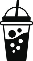 Refreshing Bubble Tea A Delicious and Bubbling Beverage Icon