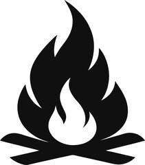 Campfire Icon Embers, Flames, and the Warmth of a Cozy Night
