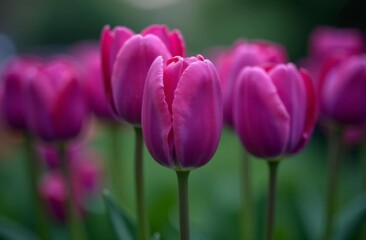 lilac tulip buds close-up, screensaver, landscape, spring