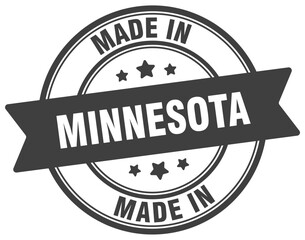 Fototapeta premium Made in Minnesota round sign. Made in Minnesota stamp.