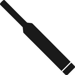Cricket Bat Silhouette A Simple Vector Graphic of a Classic Cricket Bat