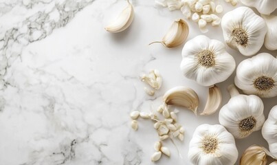 Fototapeta premium Large white garlic