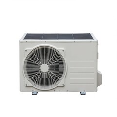Fototapeta premium Air conditioner unit isolated on white background for residential, commercial, and industrial use.