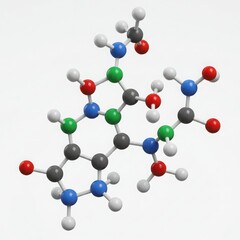 Molecular structure isolated on white background for scientific research and educational purposes.