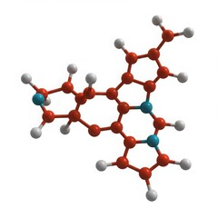 Molecular structure isolated on white background for scientific research and educational purposes.