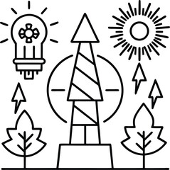 Electronic icon vector art design 