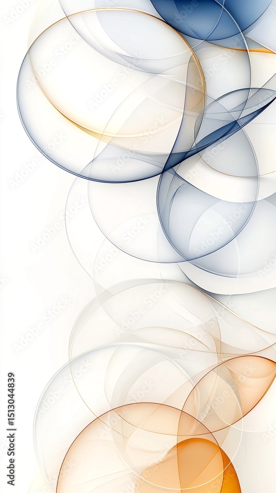 Poster soft fading gradient with overlapping circles abstract background