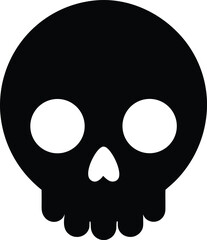 Simple Black Skull Illustration A Minimalist Design Element