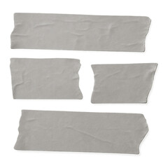 Realistic Gray Adhesive Tape Set, Torn Masking & Scotch Tape Pie