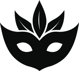 carnival mask vector silhouette vector illustration icon on transparent background