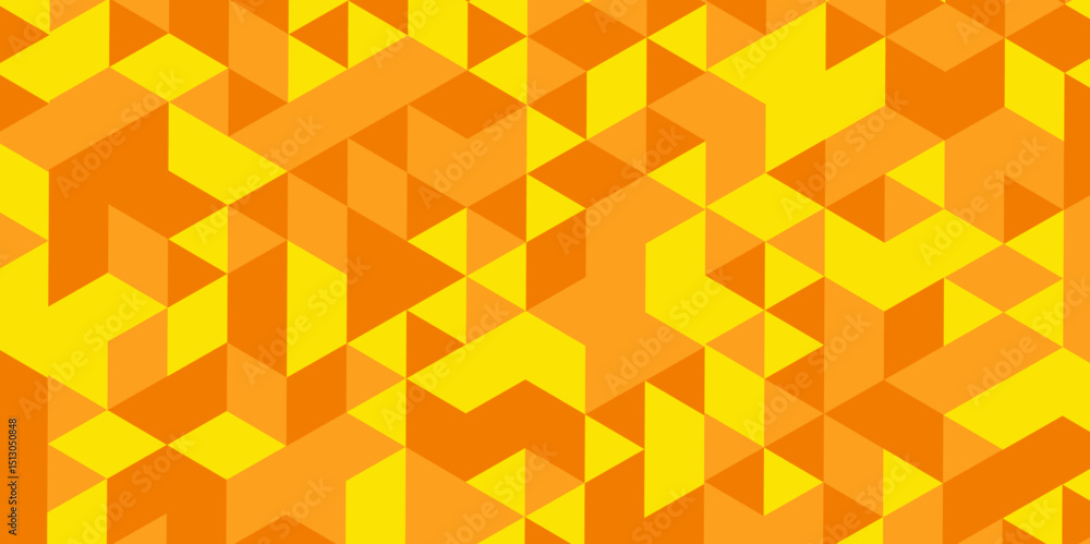 Poster abstract geometric wall tile and metal cube background triangle wallpaper. seamless geometric patter