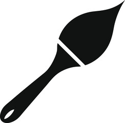 brush silhouette vector illustration icon on transparent background