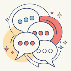 vector illustration of an abstract speech bubble