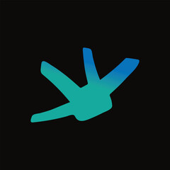 3d render of a glowing dollar symbol glittering on black