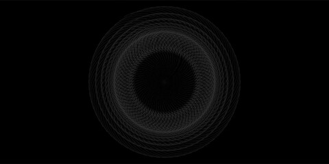 Spiral with gray colors lines as dynamic abstract vector background or logo or icon. Yin and Yang symbol. modern eps 10