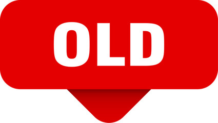 old sticker. old sign on transparent background