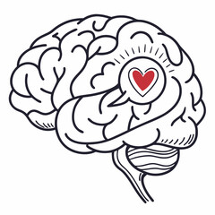 Fototapeta premium vector illustration of an abstract human brain