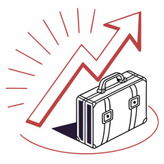 illustration of a graph with a dollar sign