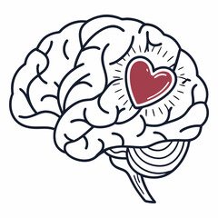 Fototapeta premium human brain with heart