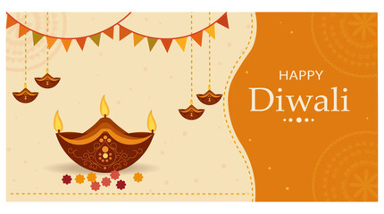 Festive Diwali Illustration Concepts with Diyas, Lanterns, and Decorations-01